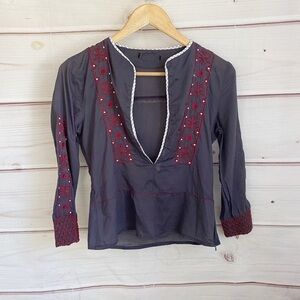 Embroidered Boho Blouse